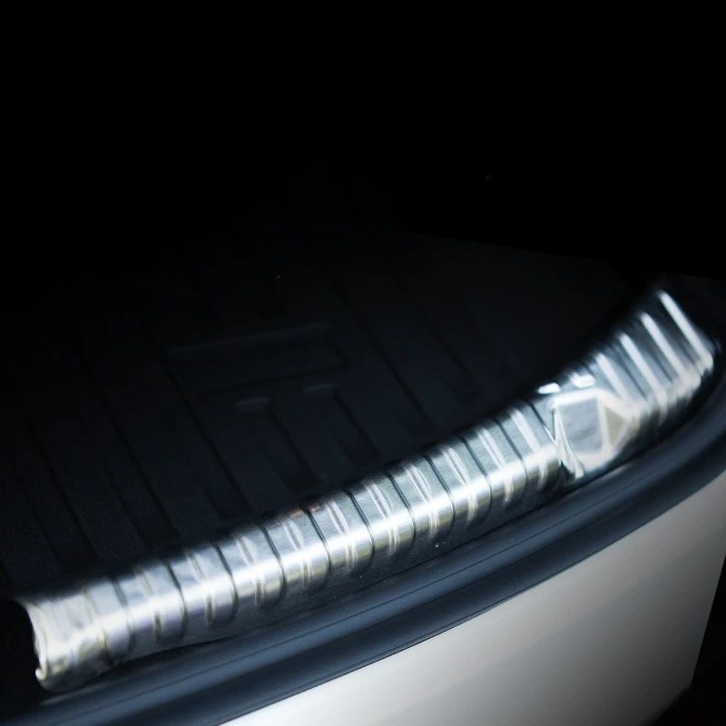 Per Tesla Model 3 Highland Baule Davanzale Piastra In Acciaio Inox Paraurti Posteriore Guard Piatto Dello Scuff Protezione Interni Accessorio di Aggiornamento