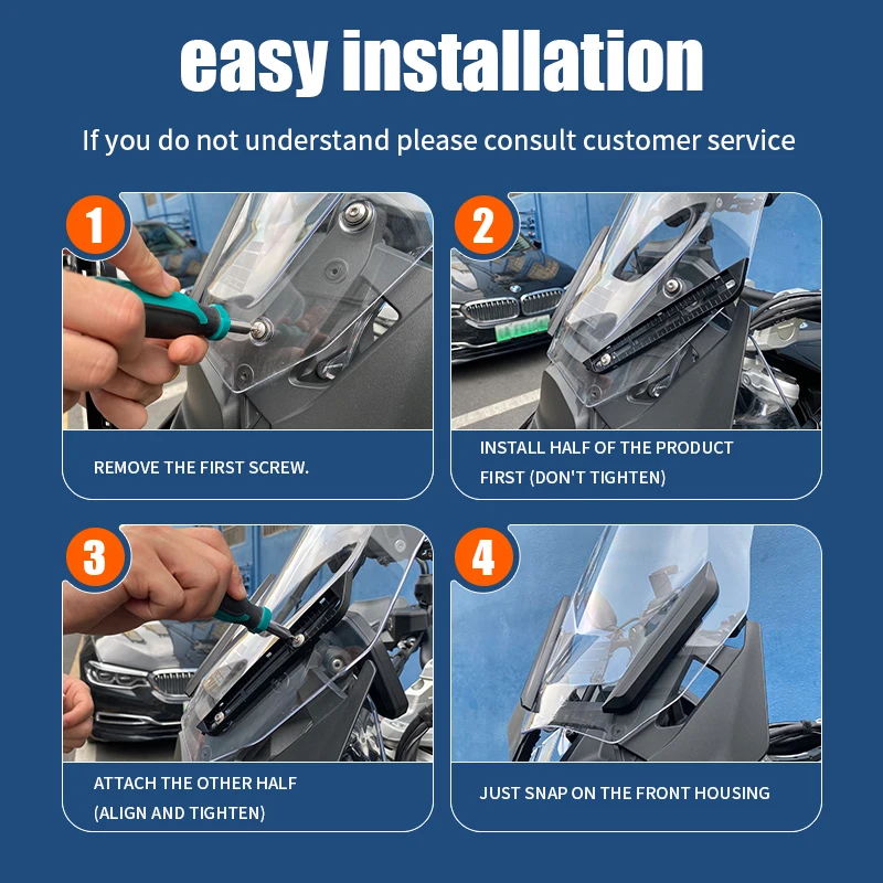 لـ voge 625 dsx 525dsx، منحرف الزجاج الأمامي للدراجات النارية، زخرفة المفسد، الزجاج الأمامي للدراجة النارية وملحقاتها