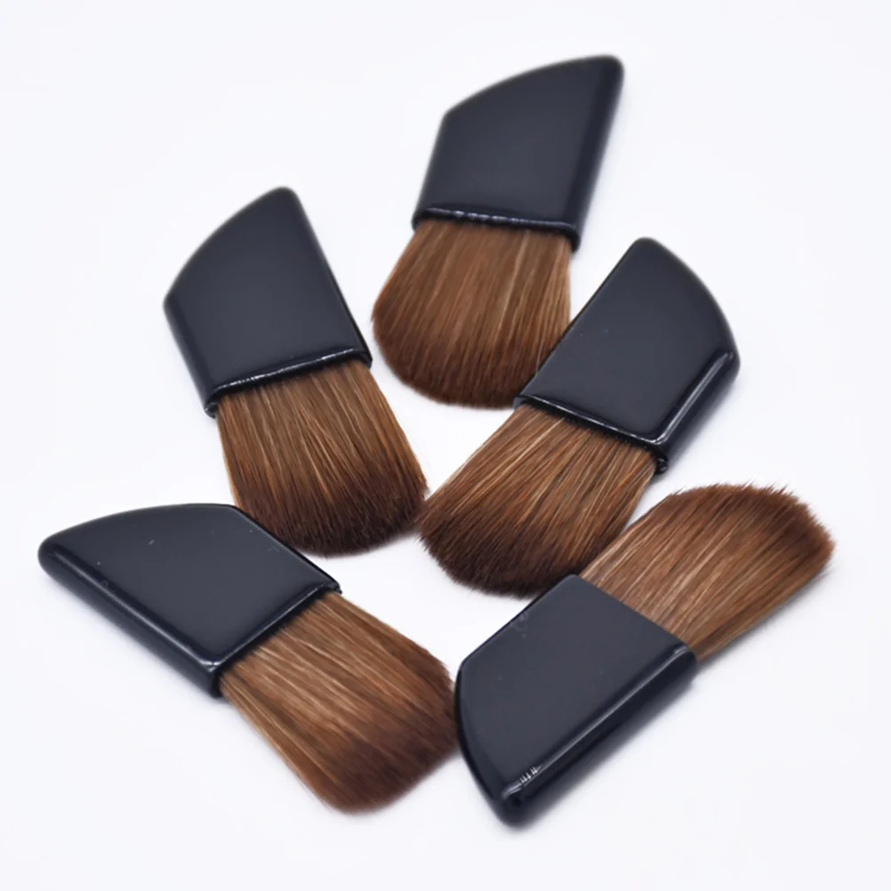 2 pezzi mini pennelli per fard pennello per fondotinta portatile formato da viaggio pennello per guance in nylon morbido set per trucco fondotinta