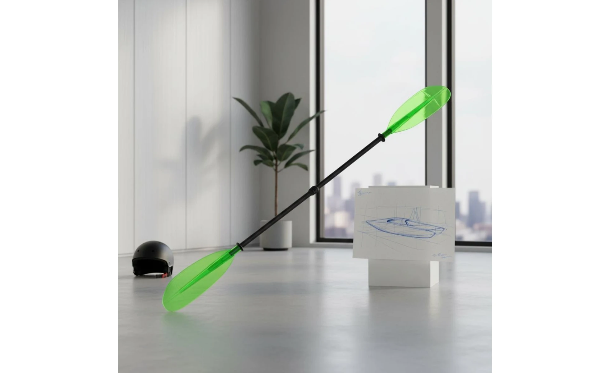 Two-Piece Kayak Paddle High-Strength Adjustable Kayak Paddle Water Sports Gear Corrosion-Resistant Detachable for Kayaking