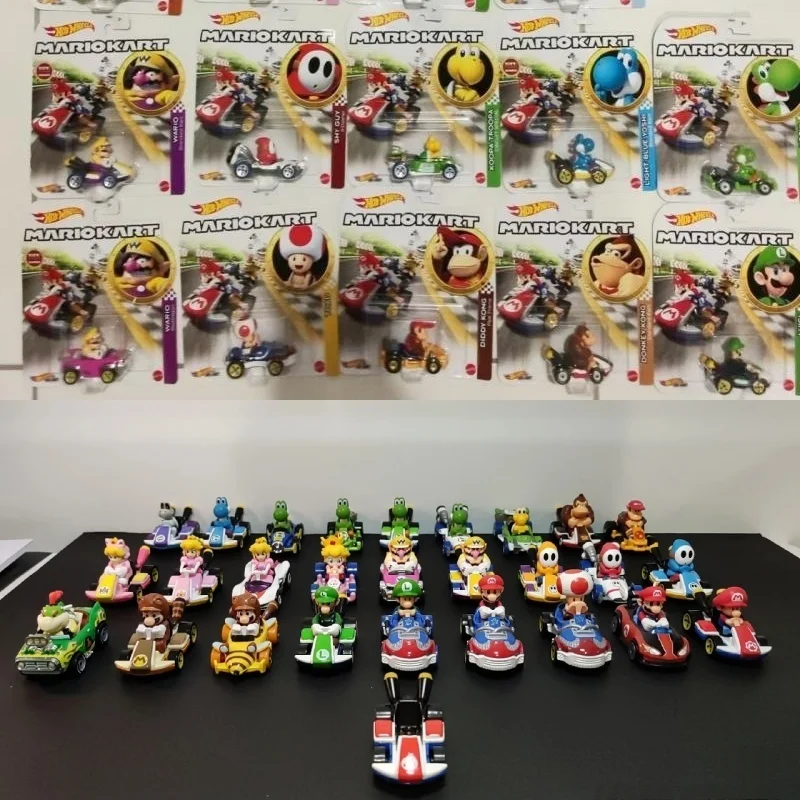 

Модель Hot Wheels Premium Super Mario Bros Movie Kart — литая под давлением — Варийо, Луиджи, Сантехник, Купа, Троппа, Донки-Конг