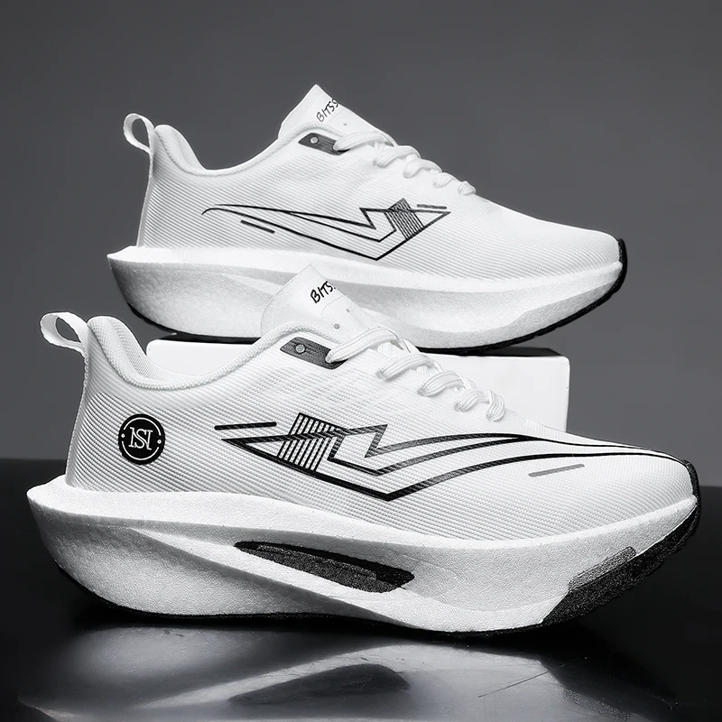 Men's Comfortable, Casual, and Stylish Sports Road Running Shoes, with Breathable Mesh Upper, Non-Slip and Wear-Resistant Sole, Low-Top Lace-Up Design, Suitable for Casual Wear, Running, and Outdoor Activities, Suitable for All Seasons