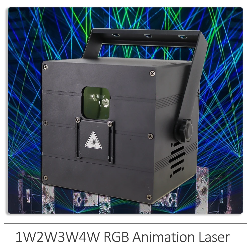 

New 1W 2W 3W 4W RGB 3D Animation Beam Laser Light DMX512 Scanning Pattern Effect DJ Disco Party Wedding Stage Show Effects