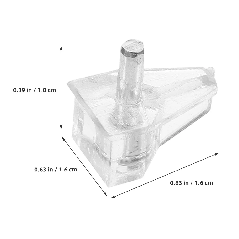 หมุดพลาสติกใสสำหรับรองรับชั้นวางของ 50 ชิ้น ตัวยึดตู้แบบใส หมุดเปลี่ยนสำหรับชั้นวางหนังสือและเฟอร์นิเจอร์