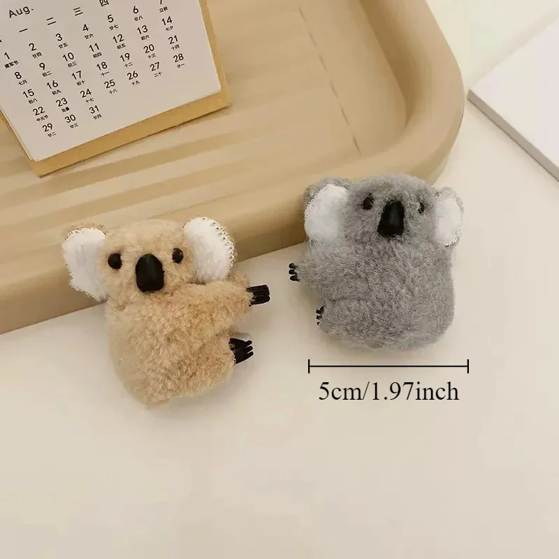 Plush Koala Bear Hair Claw Cute Hair Clips Hairpins Cute Animal Hair Clip for Girls Headwear Koala Barrettes Accessories