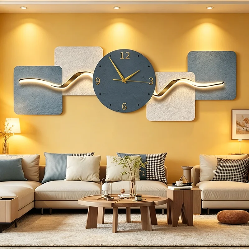 Irregular European Clock Wall Digital Art Mural Luxury Silent Creative Wall Watch Large Size Horloge Murale Room Decorations