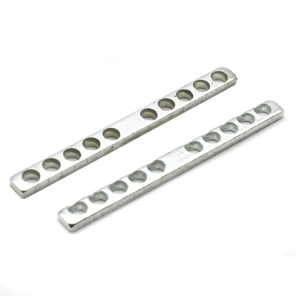 10Pair Electric Guitar 6 Hole Humbucker Pickup Metal Spacer Bars Pole Spacing 50mm 52mm Neck Bridge for choose