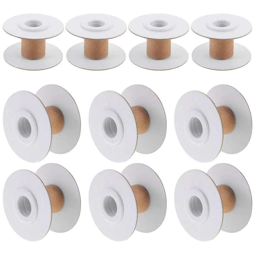 20 Pcs I Shaped Bobbin Knitting Winding Spools Steel Wire Sewing Embroidery Ribbon Storage ganizer Paper Home Yarn Thread