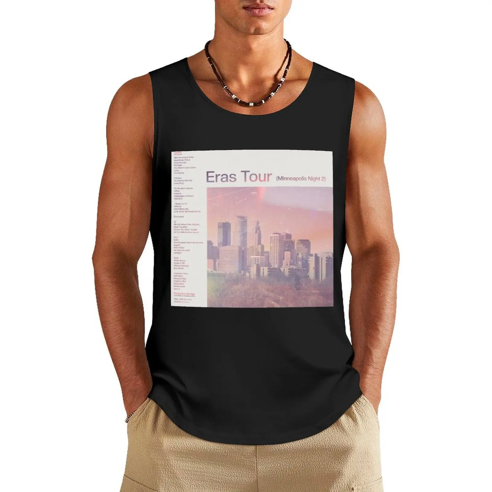 Eras Setlist Minneapolis Night 2 Tank Top sleeveless vests gym t-shirts Men's clothing brands