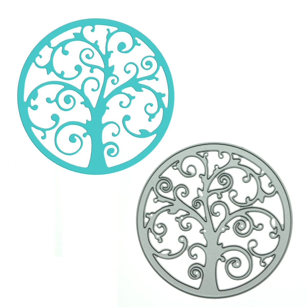 Metal Cutting Die Flourish Curling Tree Pattern Presscut For Scrapbooking Decorating Handmade Greeting Card Postcard Punchcut