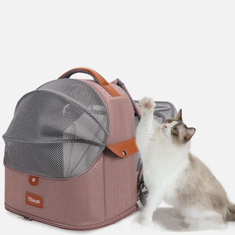 Expandable Pet Cat Backpack Breathable Large Capacity Cat Carrier Bag Portable Space Capsule Travel Transport Bag Small Dog