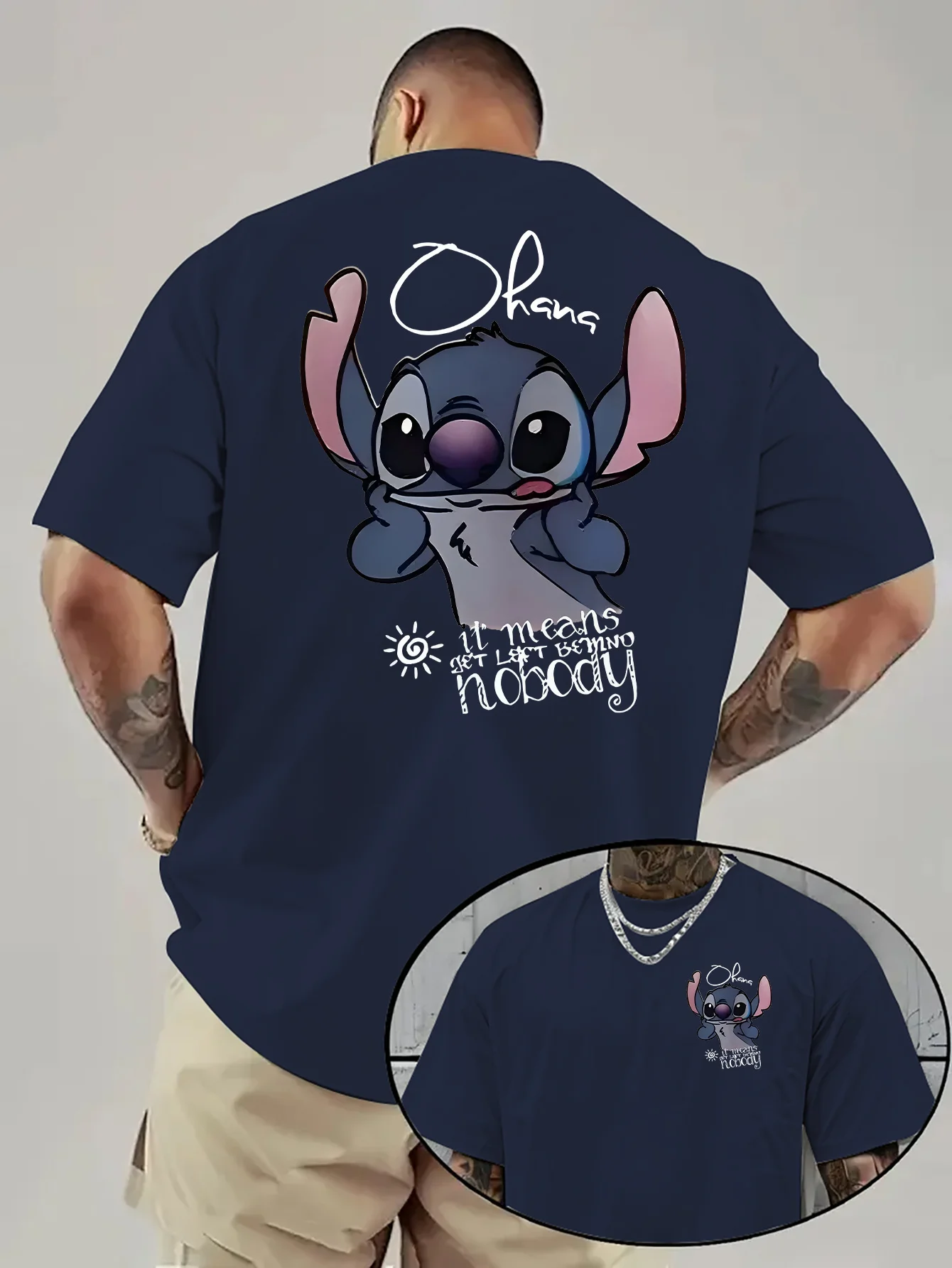 

Футболка Disney Stitch, хлопковая мужская и женская повседневная модная уличная одежда большого размера, свободная одежда унисекс с короткими рукавами для мероприятий