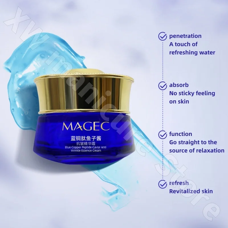 MAGEC bleu cuivre Peptide Caviar raffermissant Essence crème nourrissante et hydratante haute amélioration de l'atacidité crème 50g