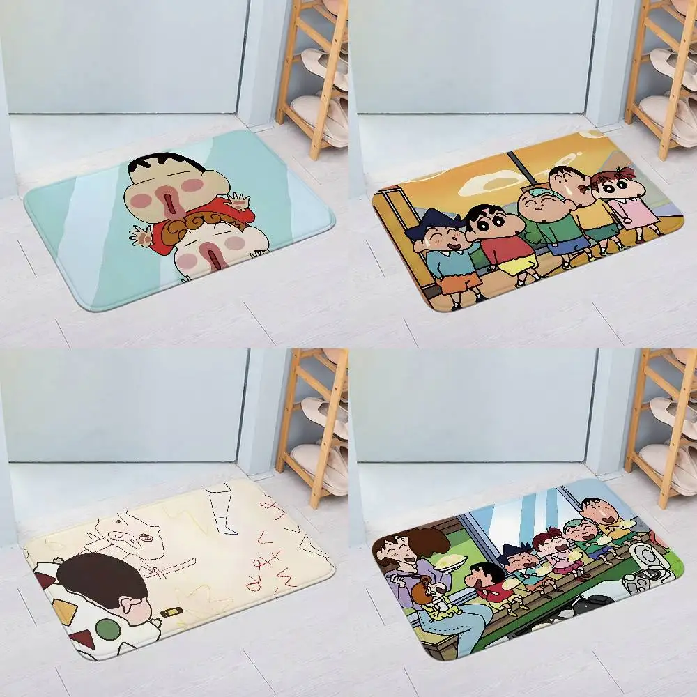C-Crayon-Shin-chans Entry Door Floor Mat Festive Decorations Carpet Bathroom Anti-slip Mat Entrance Doormat