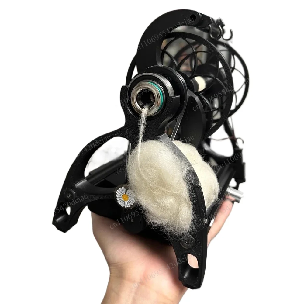 

Home Electric Mini Spinning Wheel, Adjustable 0-800 RPM for Pet Fur Yarn Making