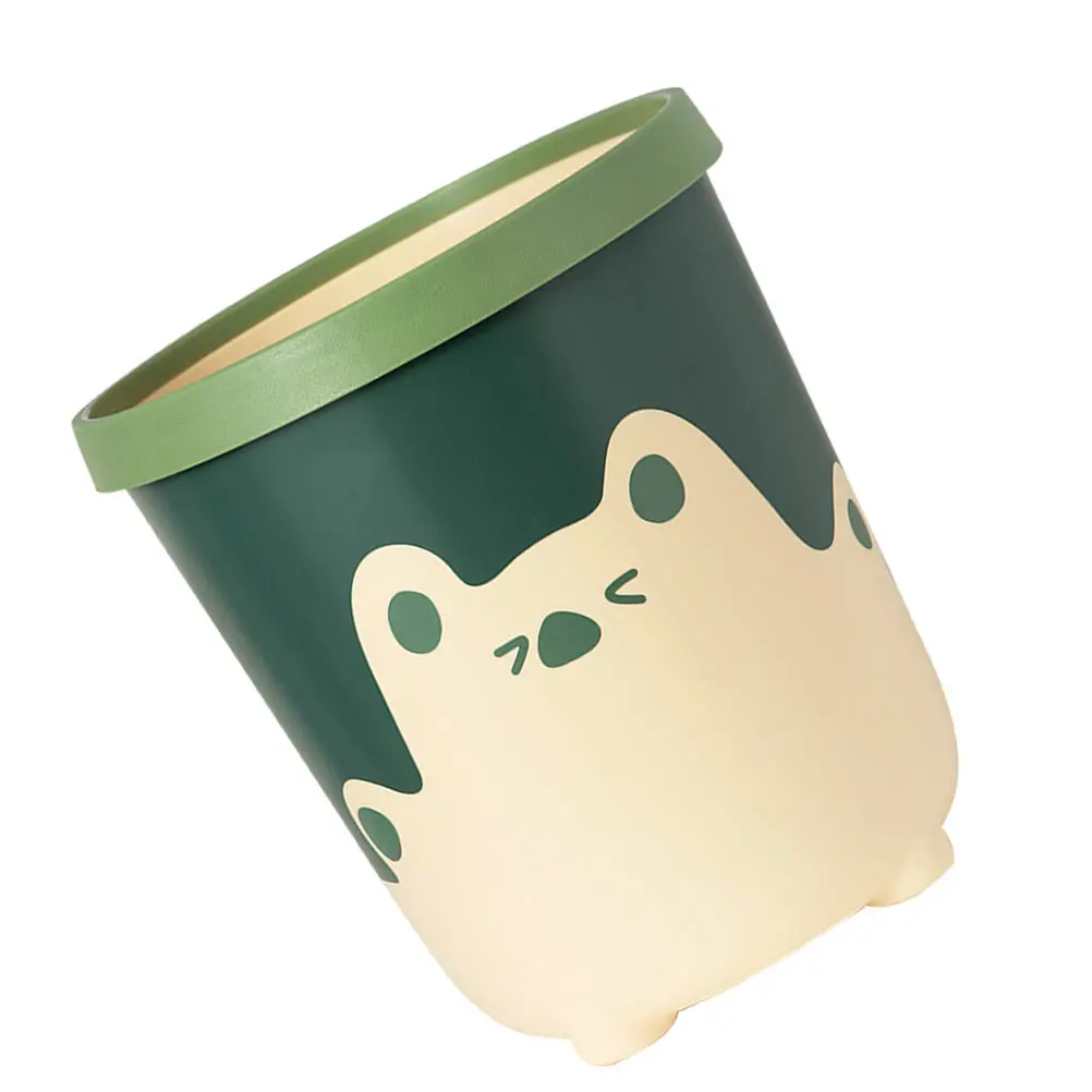 

Creative Cartoon Waste Container Plastic Uncovered Trash Can for Home Office Study Room Kitchen Living Room