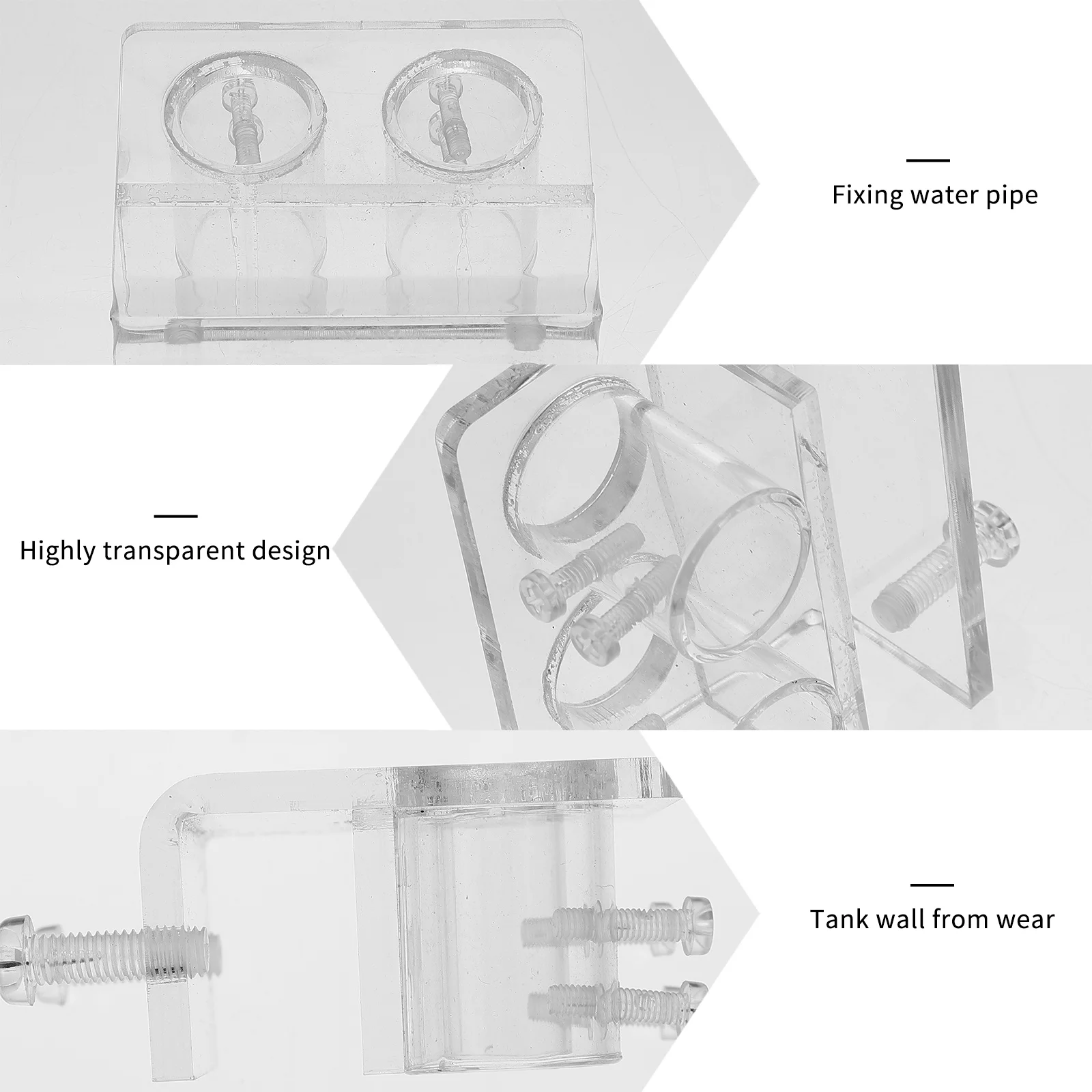 

Water Tube Clamp 12-16Mm Transparent Aquarium Fixing Clip For Fish Tank Hose Ph Sensor Heating Rod Holder Aquarium