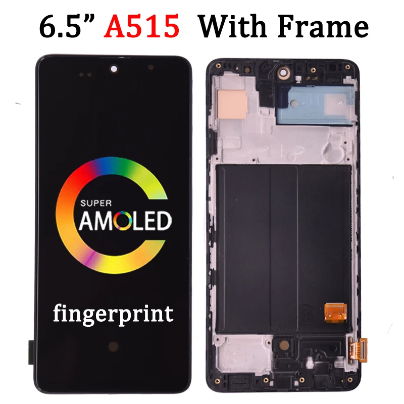 AMOLED LCD For Samsung A51 Display A515 A515F A515F/DS A515FD LCD Screen Touch Digitizer Assembly Replace