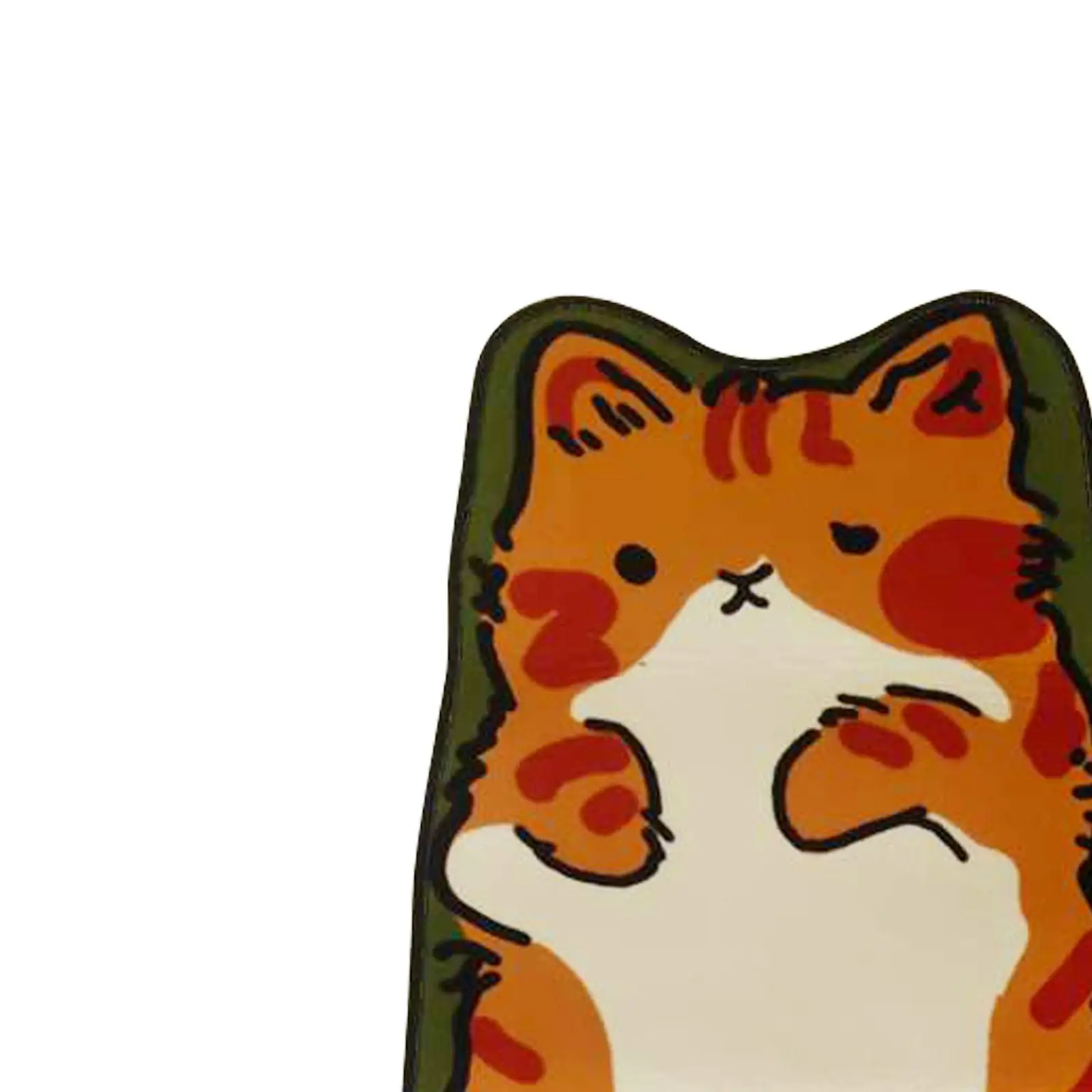 Cat Bedroom Mat Funny Soft Cute Machine Washable Floor Mat Animal Shaped Rug for Indoor Living Room Kitchen Entryway Hallway