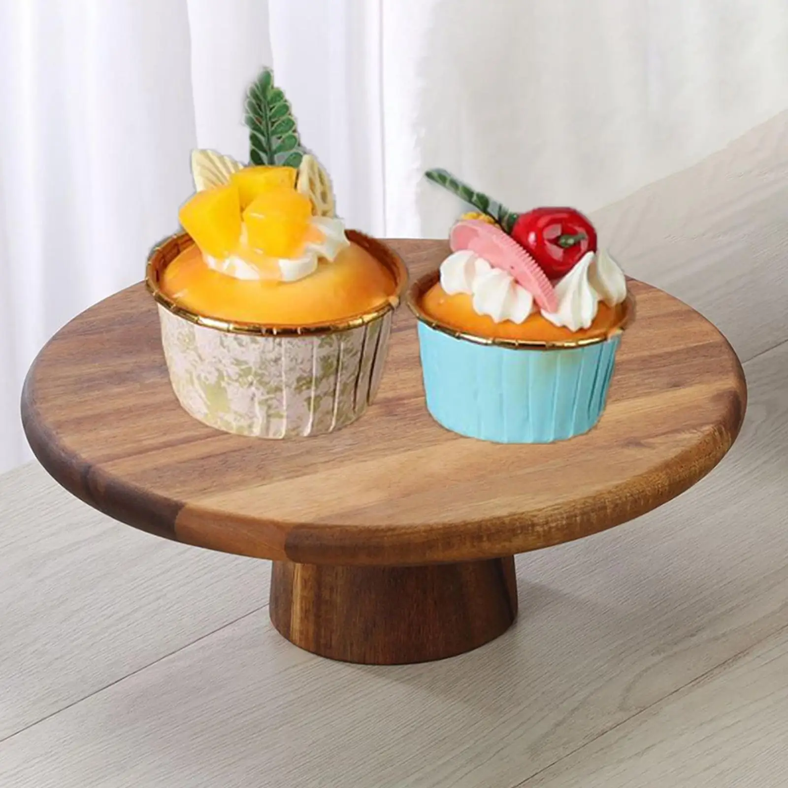 Wood Cake Stand Multiuse Cheese Board Serving Tray Serving Platter for Muffins