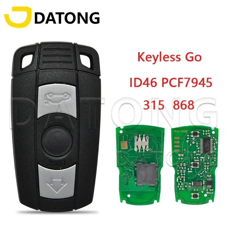 Datong World Car Remote Key For BMW CAS3 System 3 5 X5 X6 Series ID46 Chip 315 Mhz 868MHz Keyless Entry Promixity Card