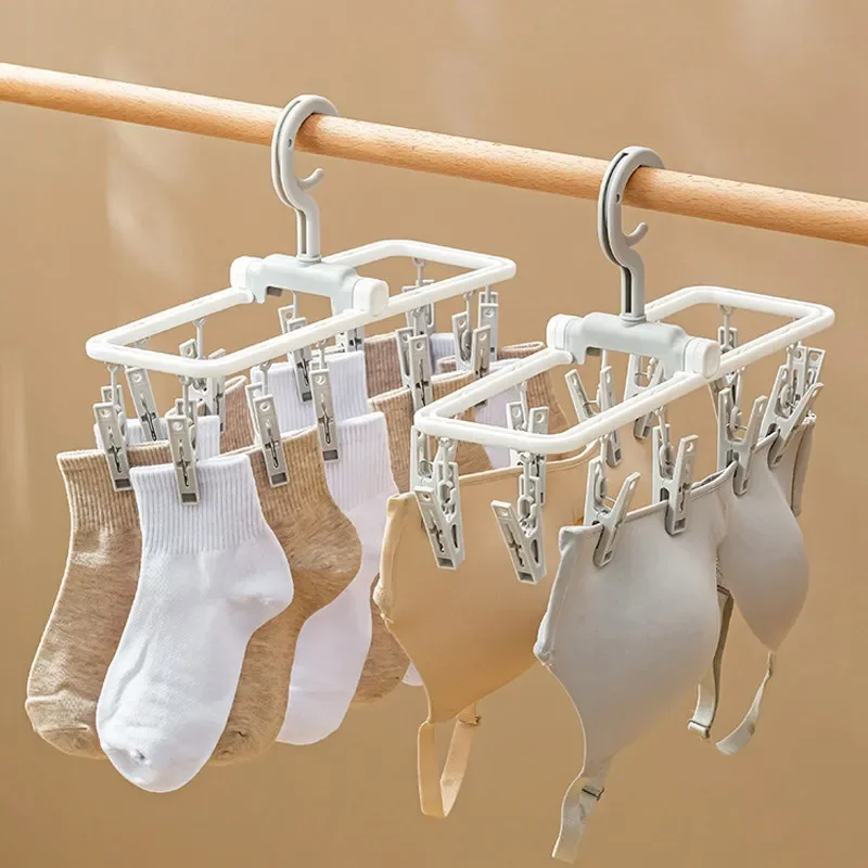 2pcs/set Travel Foldable Hangers Portable Clothes Hanging Rack Space Saving 360 ° Rotation Clothes Hanger Home Rack