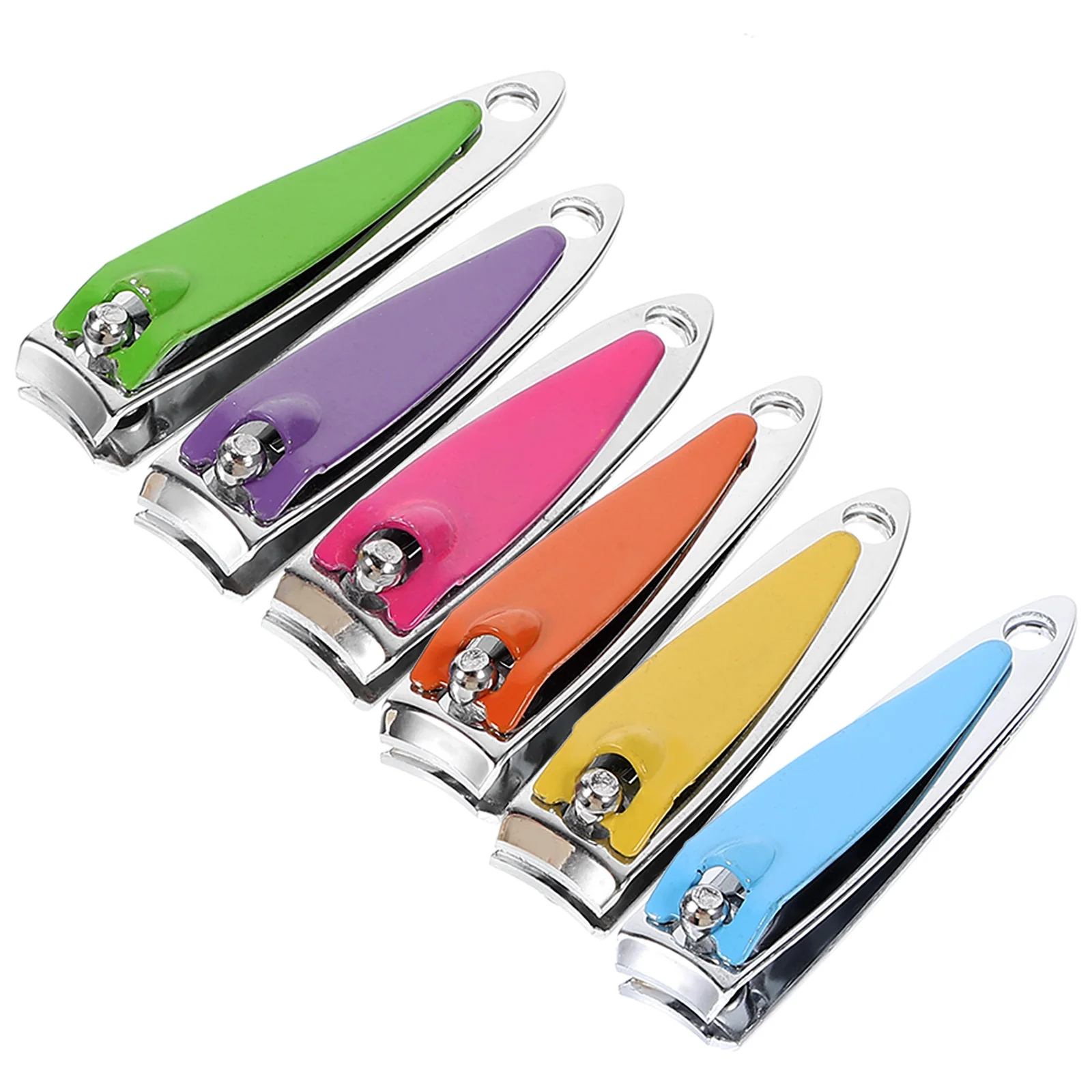 

6pcs Nail Clippers Sturdy Fingernail Trimmers Pedicure Tools Toenail Scissors Portable Manicure Set