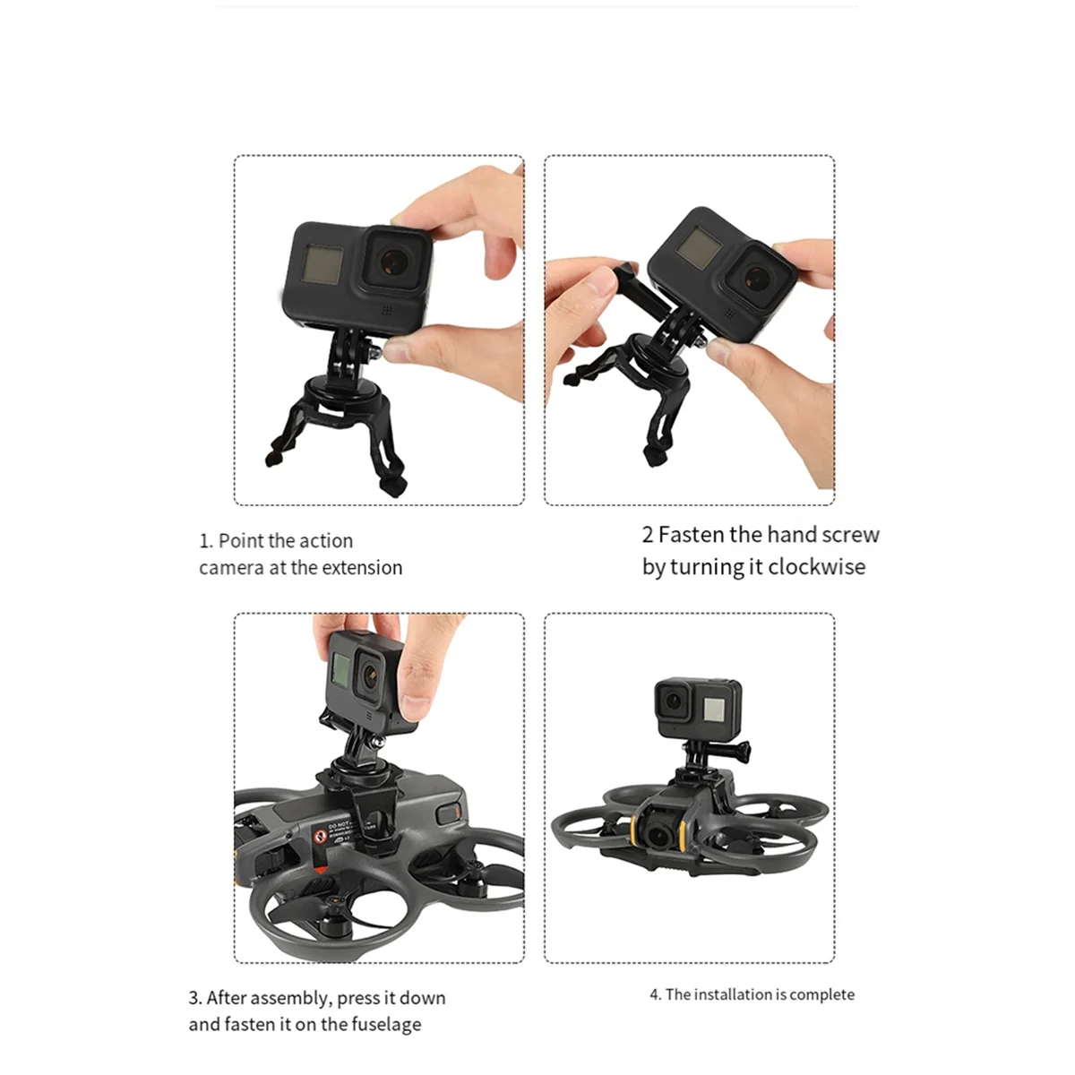 Mounting Bracket for DJI Avata2 Drone Mounting Bracket Sports Camera Fixed Expansion Drone Accessories