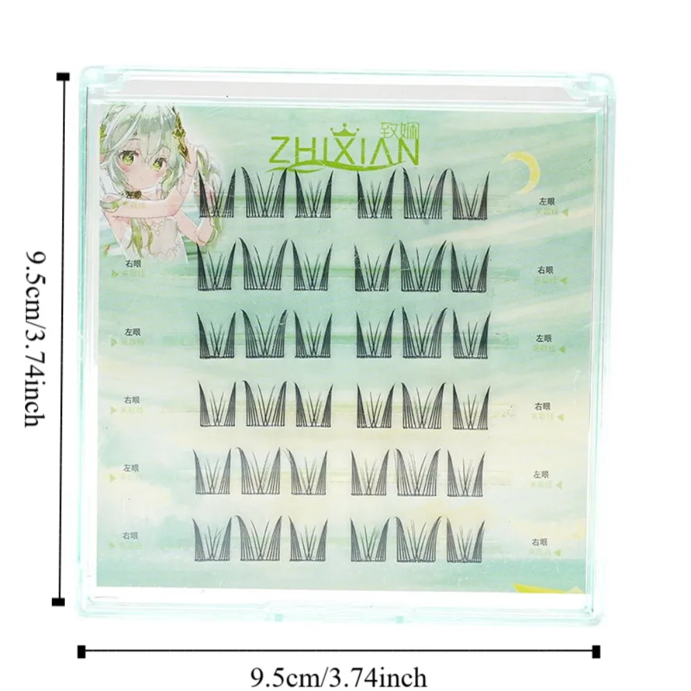 رقيق الغراء الحرة العنقودية الرموش جلدة تمديد كثيفة ذاتية اللصق الرموش الصناعية الفردية طويلة الأمد
