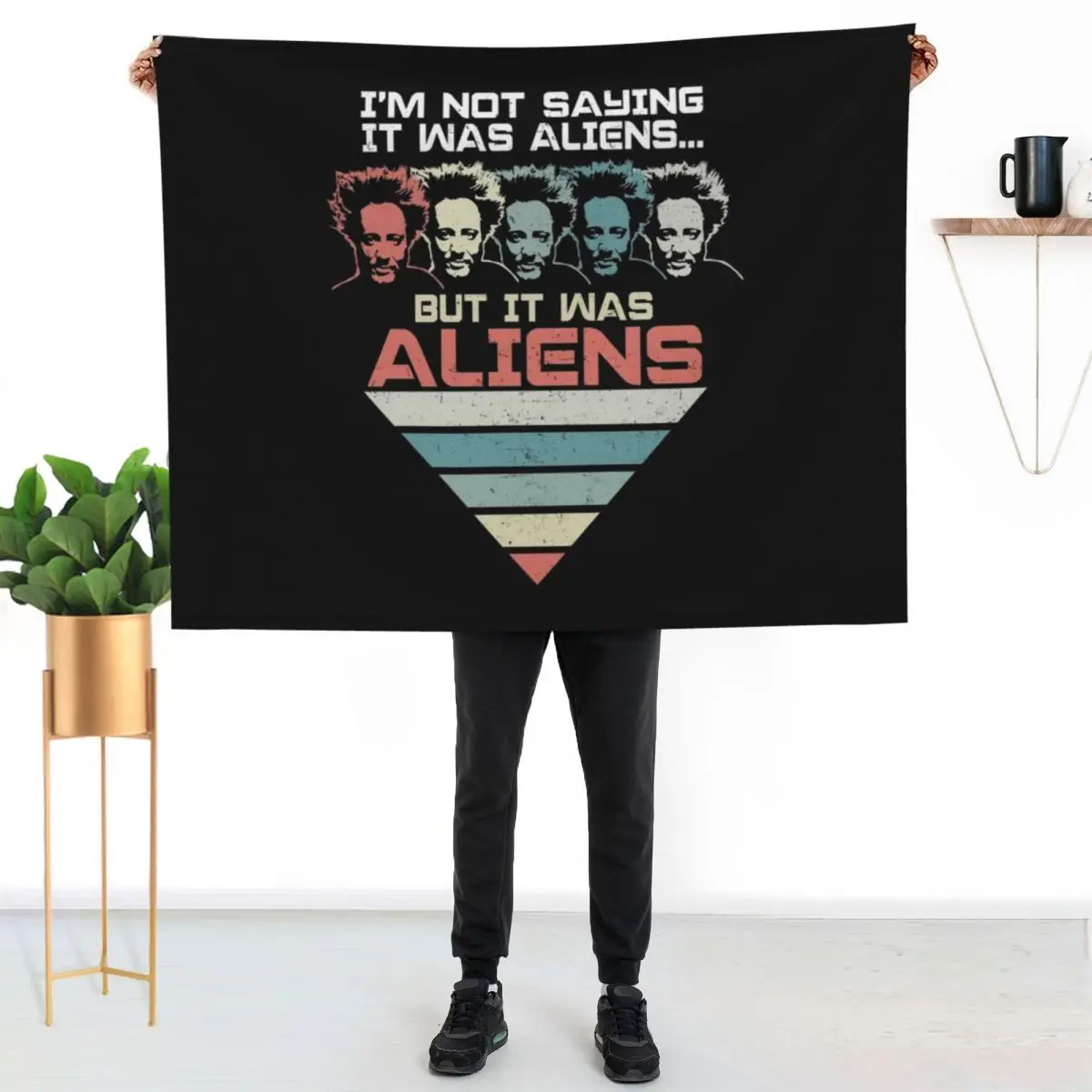 But It Was Aliens Giorgio Tsoukalos Ancient Aliens Throw Blanket Camping For Sofa Thin Quilt blankets and throws Blankets