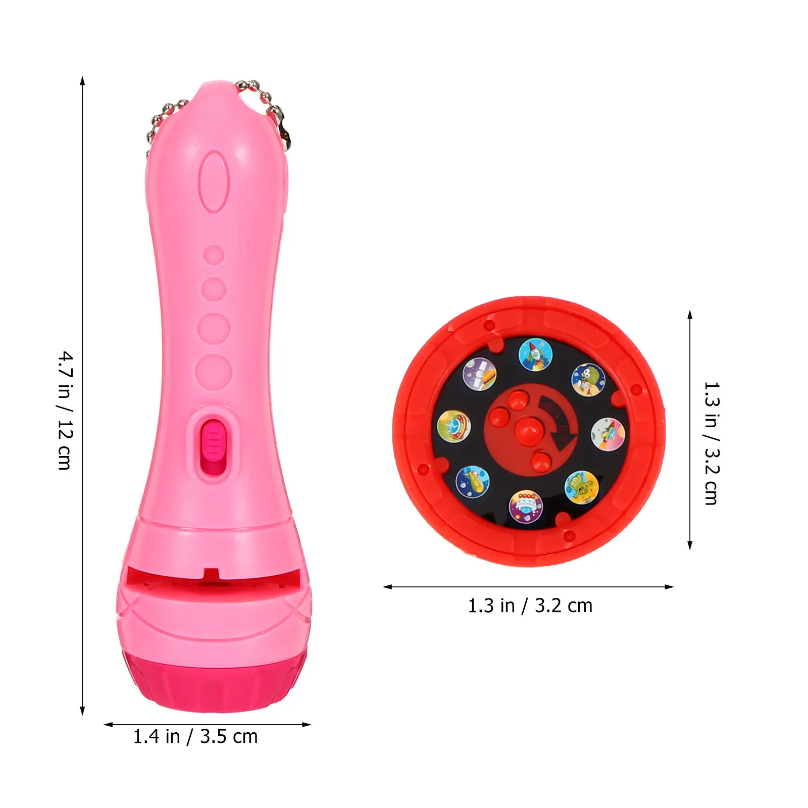 2Pcs Kids Projection Flashlight Lightweight Durable Educational Sleep Story Projector for Learning Projection Toy