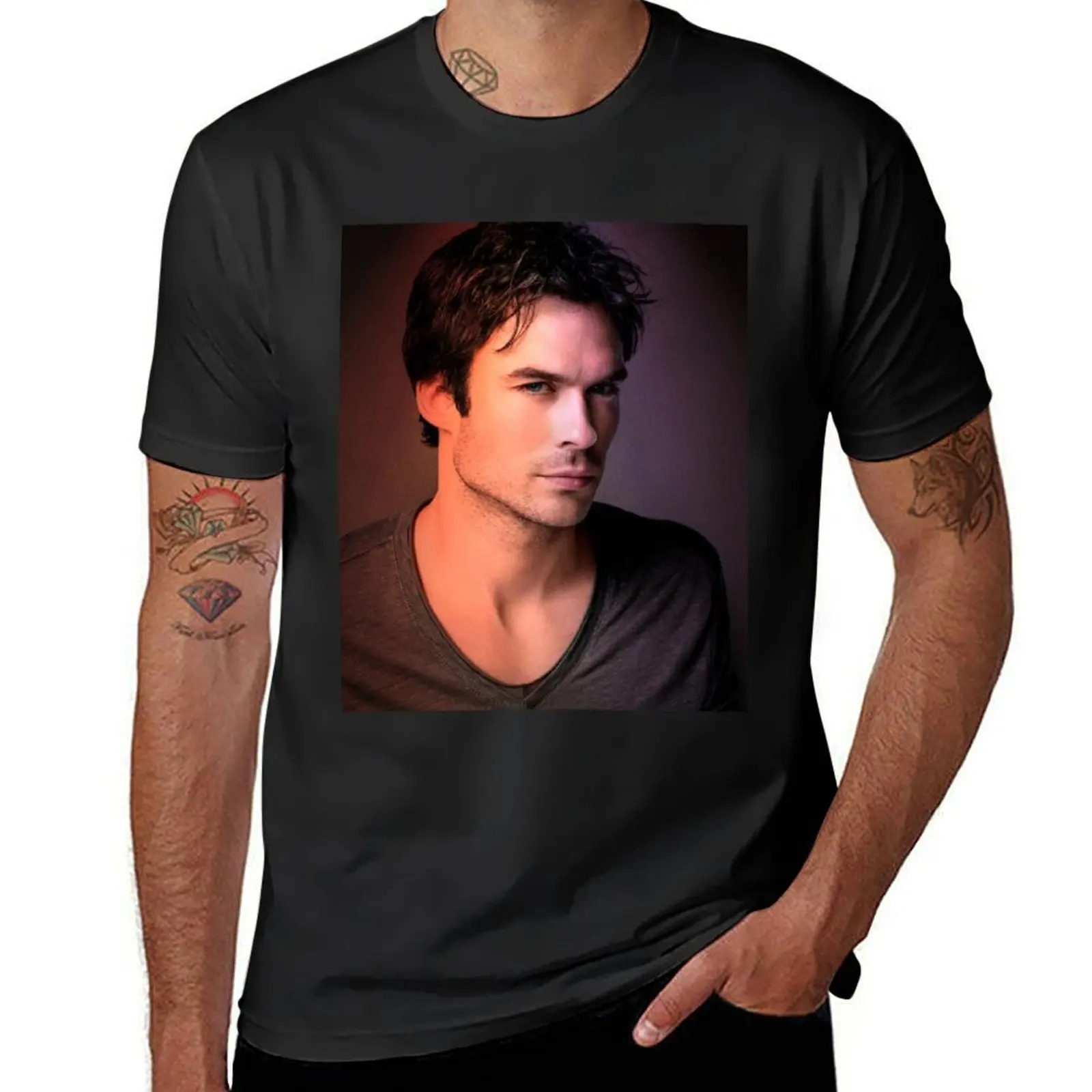 ian somerhalder T-Shirt quick-drying sports fans graphics boys whites mens graphic t-shirts hip hop