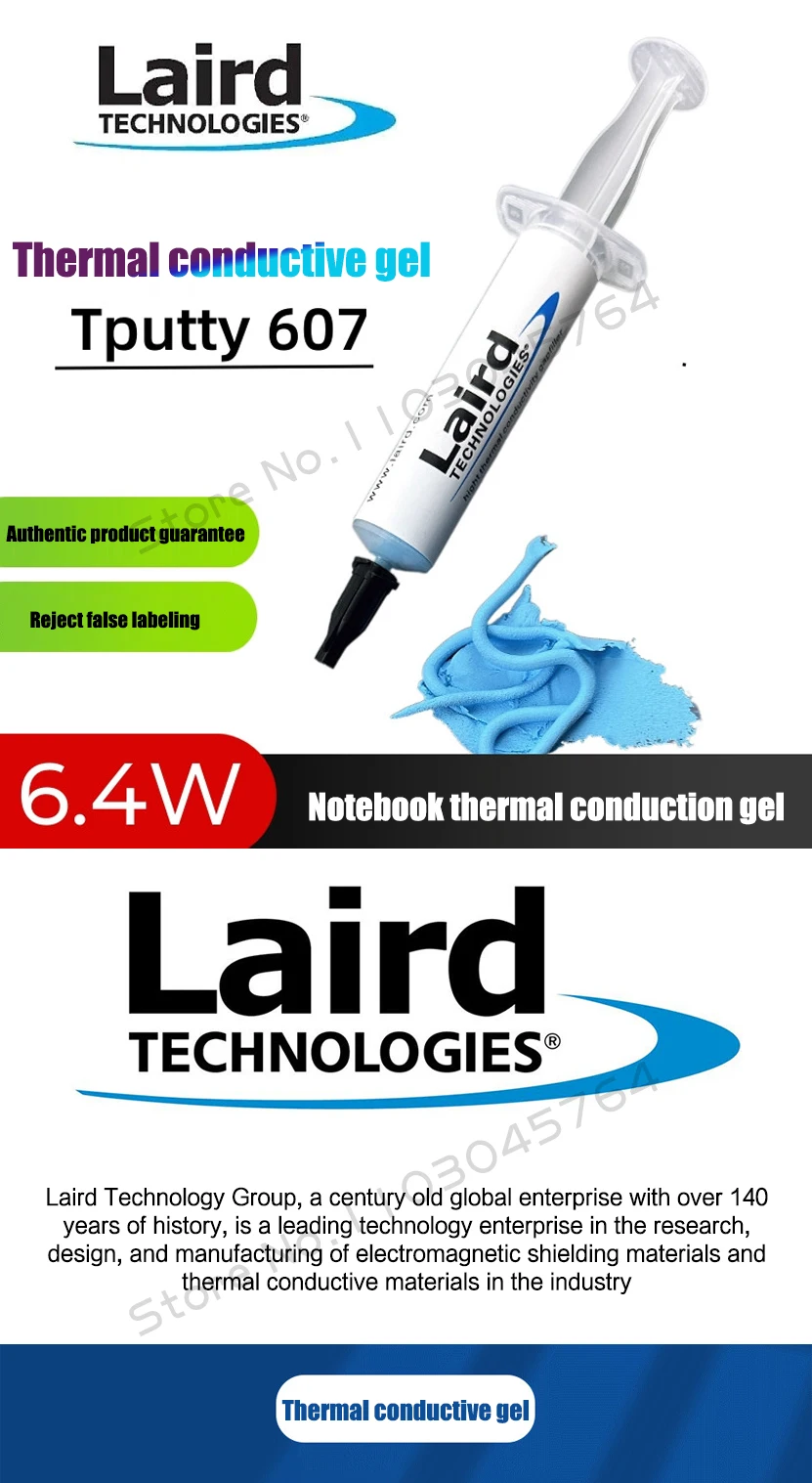 Laird Tputty 607 Wärmeleitpaste Leitfähiges Gel für Laptop-Speicher-RAM-Kühlung, 5g/10g Nadelpackung – Detail 1