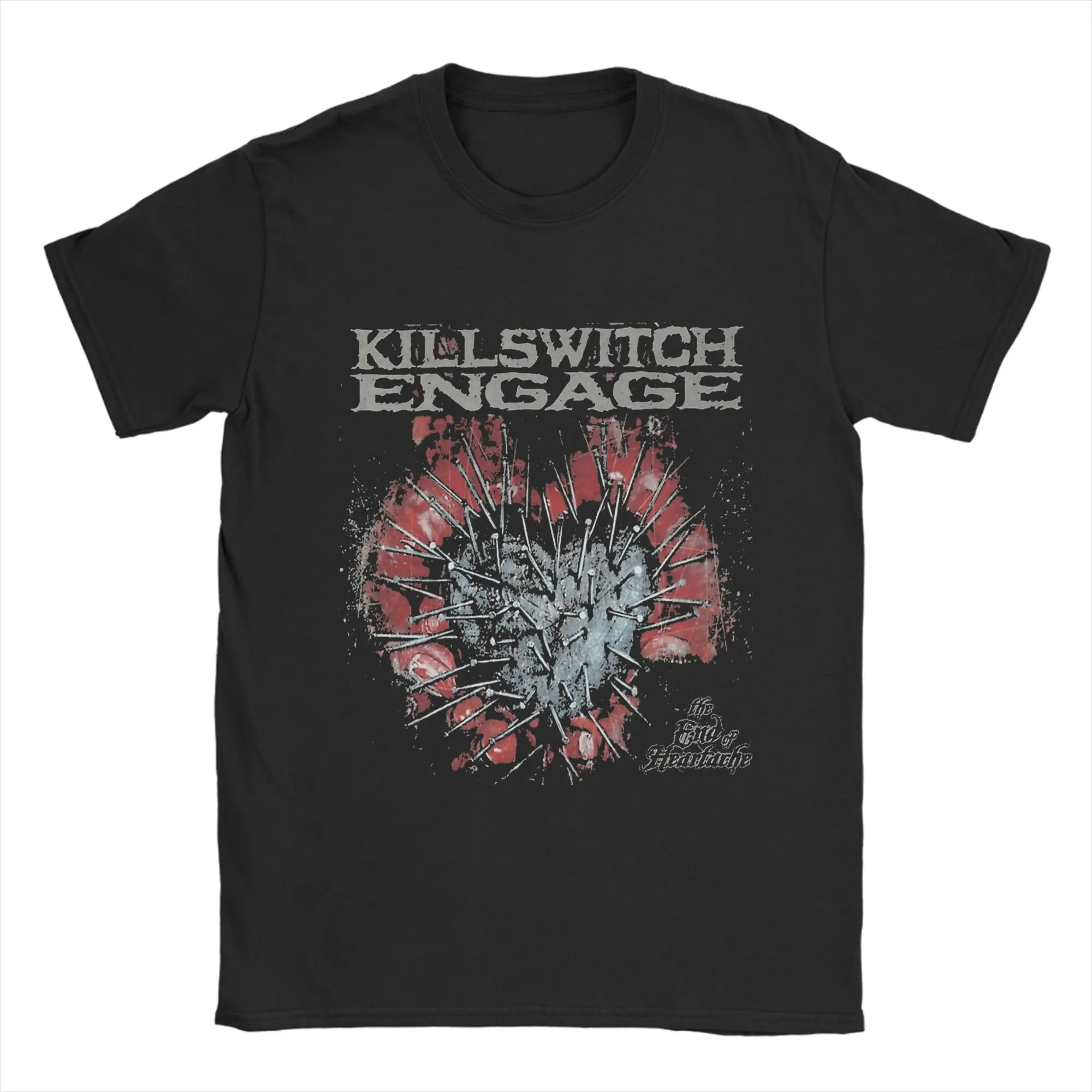 Killswitch Music Band Engage   Pure Cotton T-Shirt For Man Beach T-Shirts O Neck Trendy Cool Tee Shirt Plus Size Design Clothing