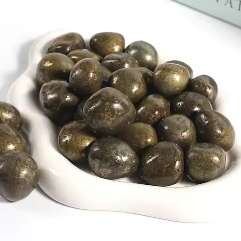 Natural Crystals Stone Pyrite Gravels Raw Tumbled Polished Gold Chalcopyrite Healing Mineral Reiki DIY Aquarium Diffuser Decor