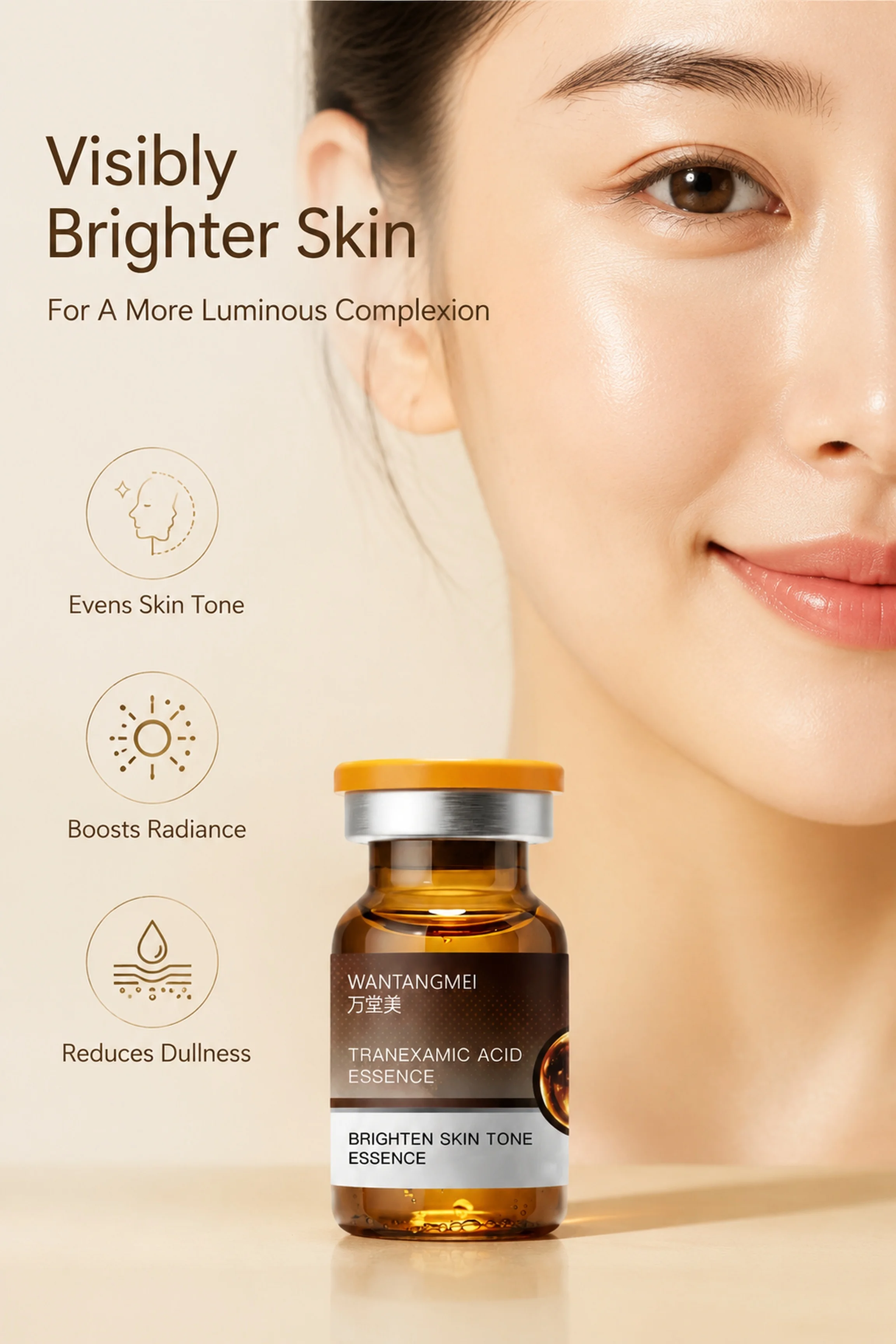 Anti-Falten Gesichtsserum Entfernung Dunkler Flecken Anti-Aging Reduzierung von Aknenarben Glättung Feiner Linien Straffung Vitamin B3 Aufhellende Essenz – Detail 2
