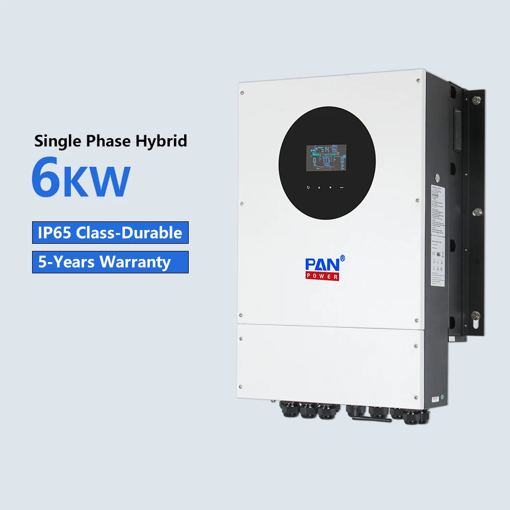Efficient Hybrid IP65 6kw Inverter Overload Protected Low Power Consumption Compatible Suitable for Outdoor Use
