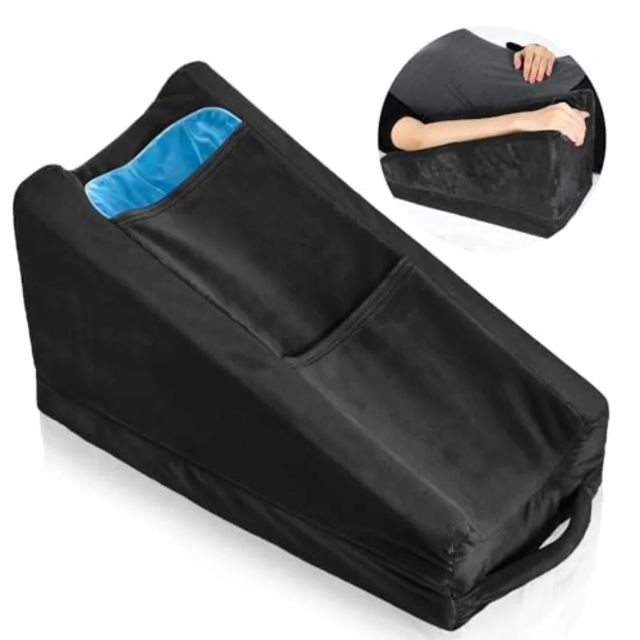 

Arm Elevation Pillow with 2 Pockets Soft Ergonomic Support Pillow for Elbow Rest Wedge Broken Arm Gifts with High Density Foam