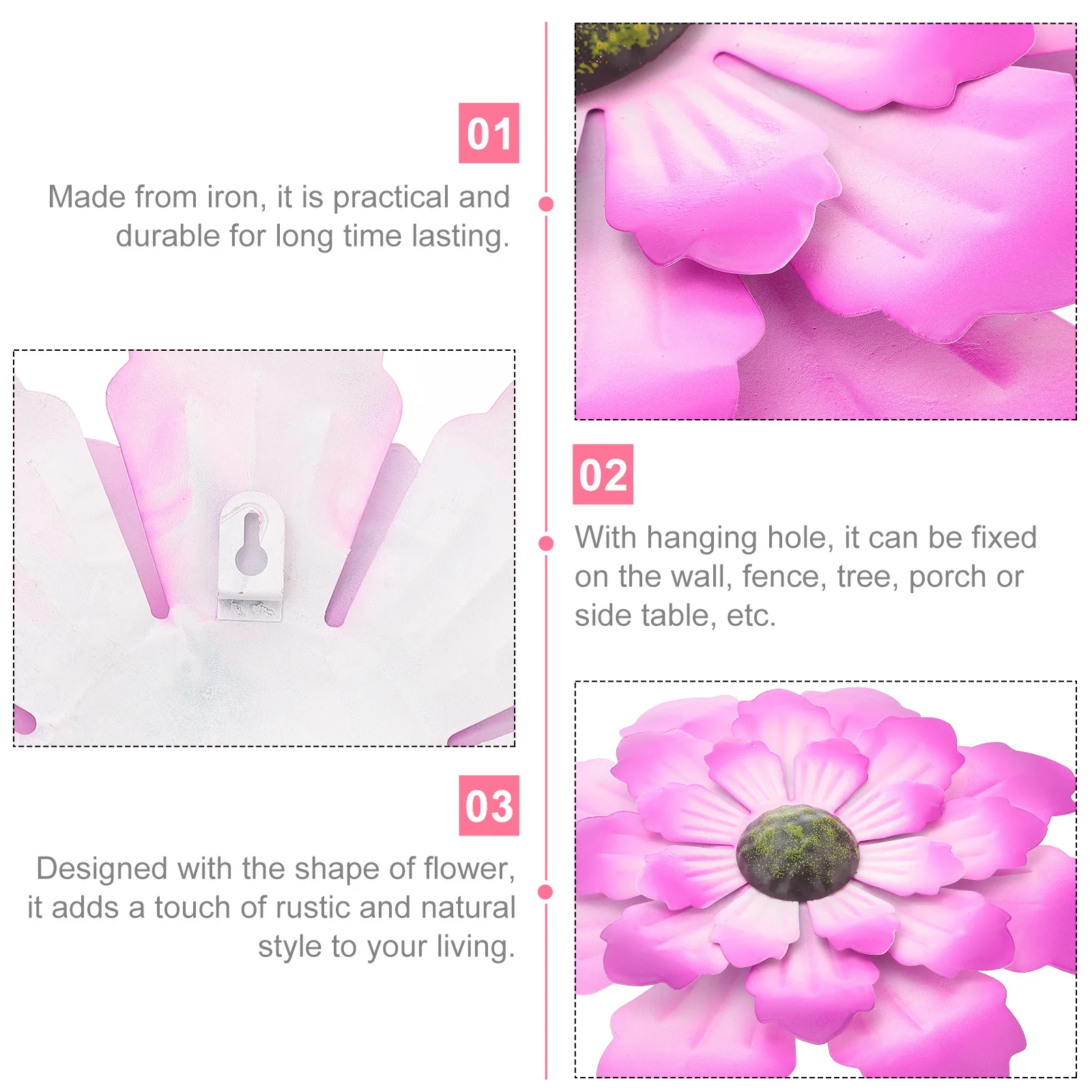 

Metal Art Rustic Iron Hanging For Home Office Hotel Indoor Decoration Flower Wall Art Metal Flower Wall Decor Home Hanging