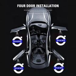 Led HD Araba Kapı Karşılama ışık projektörü Lambaları Volvo Rdesign Polestar AWD V50 S60 XC60 S40 XC40 XC90 V60 S80 S90 V90 V70 T6