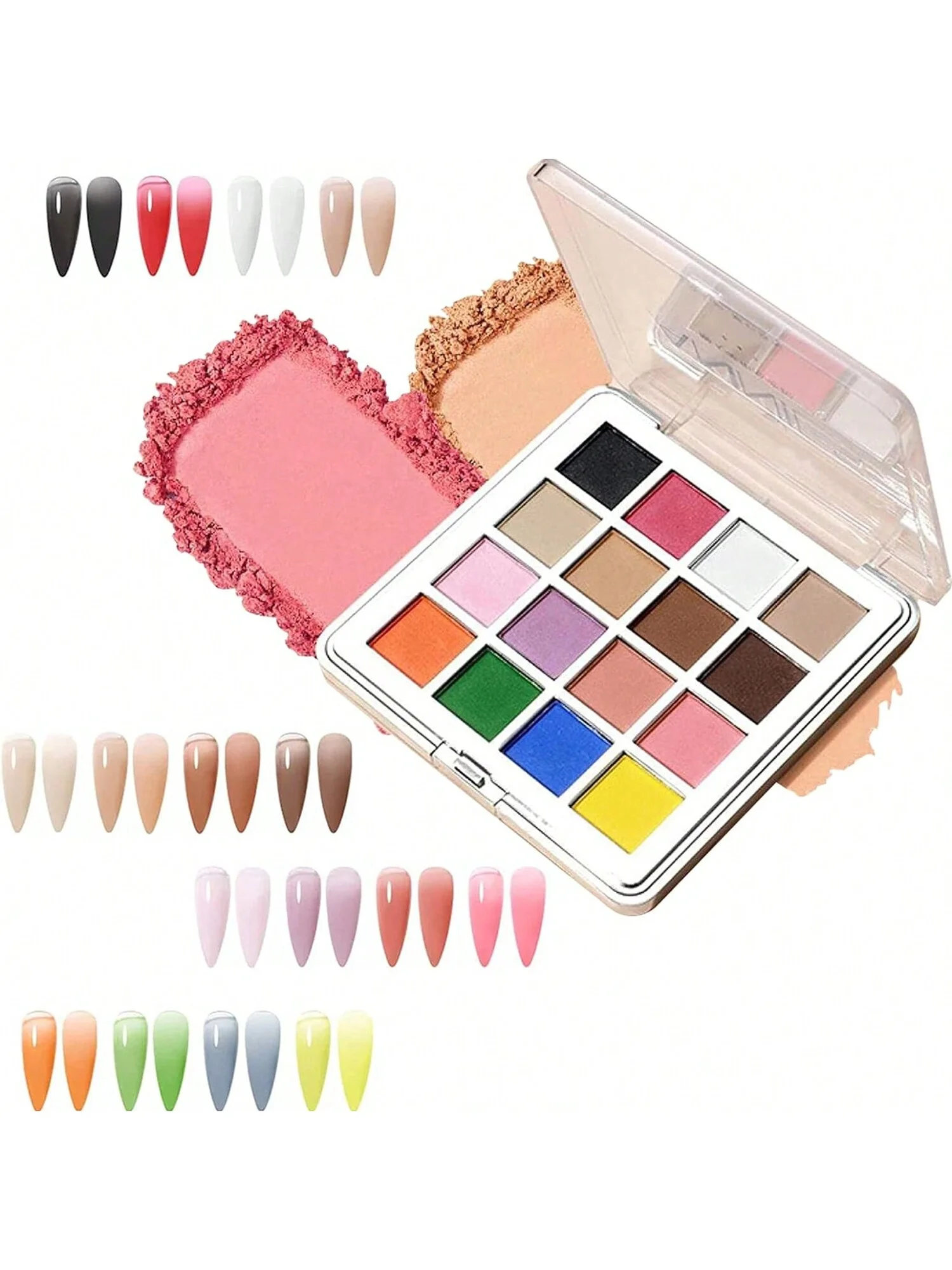 

6-color solid color nail art gradient glossy nail powder nail art DIY design nail accessories pigment powder decoration