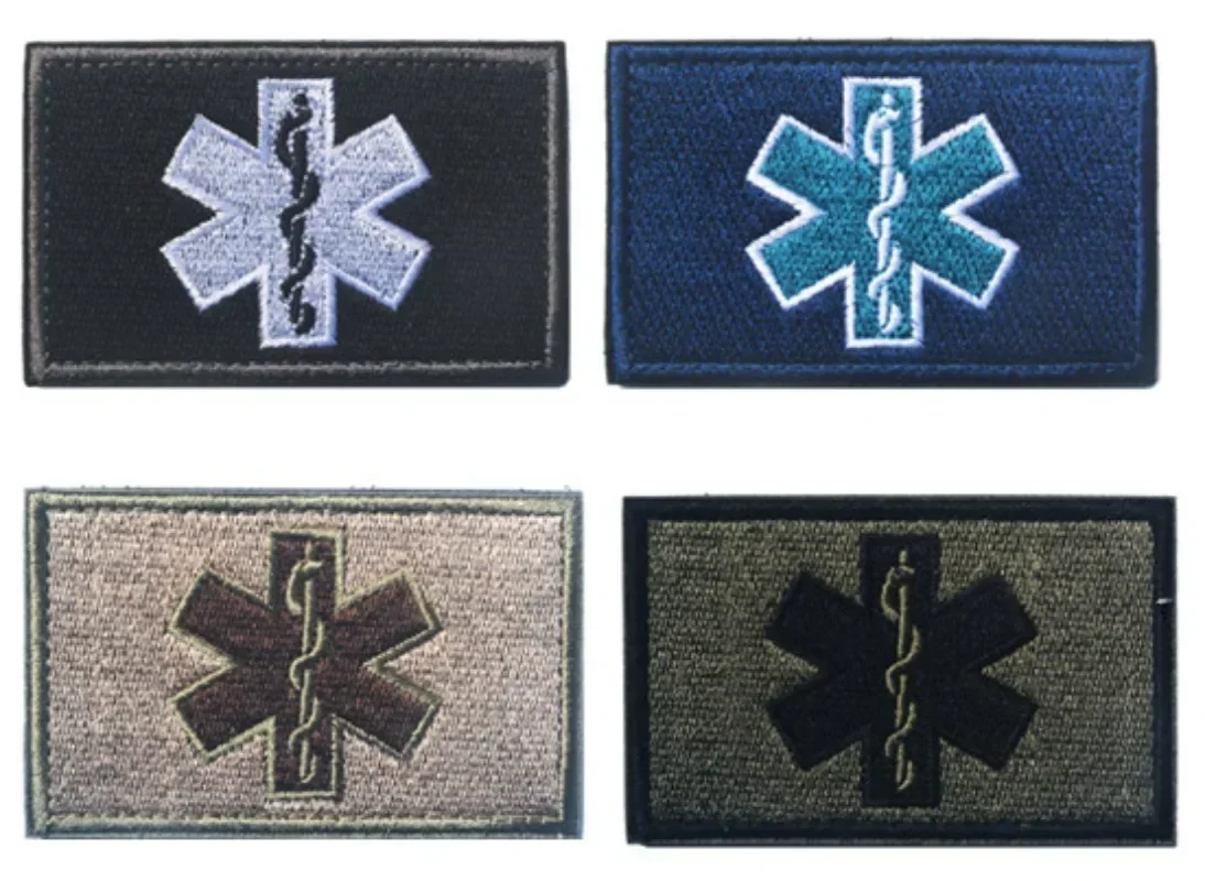 MEDIC Medical Emergency Armband Embroidered Reflective Fabric Hook and Loop EMT Rescue Sign Patches for Clothes Backpack Sticker