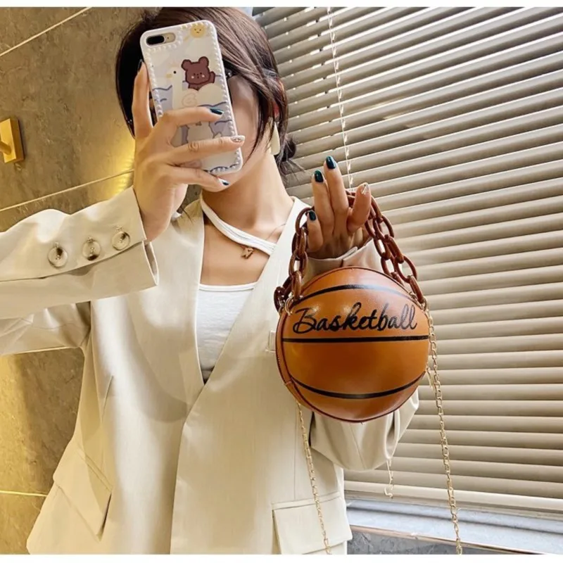 Hot Selling Ladies Spherical Bag Personality Basketball Bag New Shoulder Messenger Bag Korean Round Bag Women\'s Bag