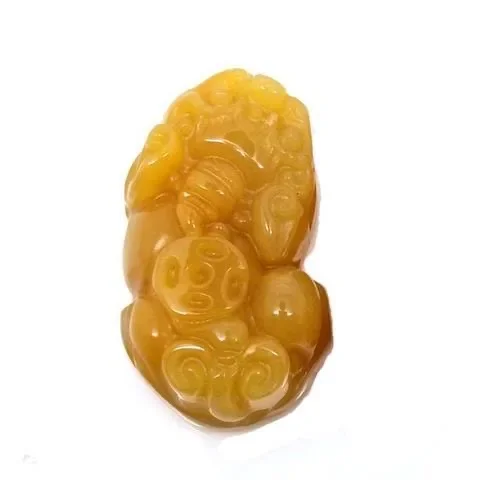 Colgante de pulsera de Jade Pixiu de seda dorada para hombre, regalo Natural, talismanes de lujo, regalos para mujeres, joyería Real, collar de