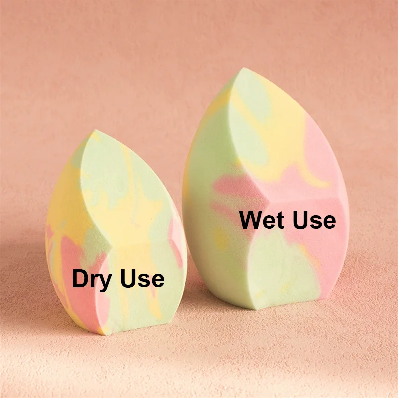 특대형 메이크업 스펀지 파운데이션 화장 퍼프 삼각형 스무스 파우더 컨실러 퍼프 건식 및 습식 겸용 멀티 컬러 스펀지