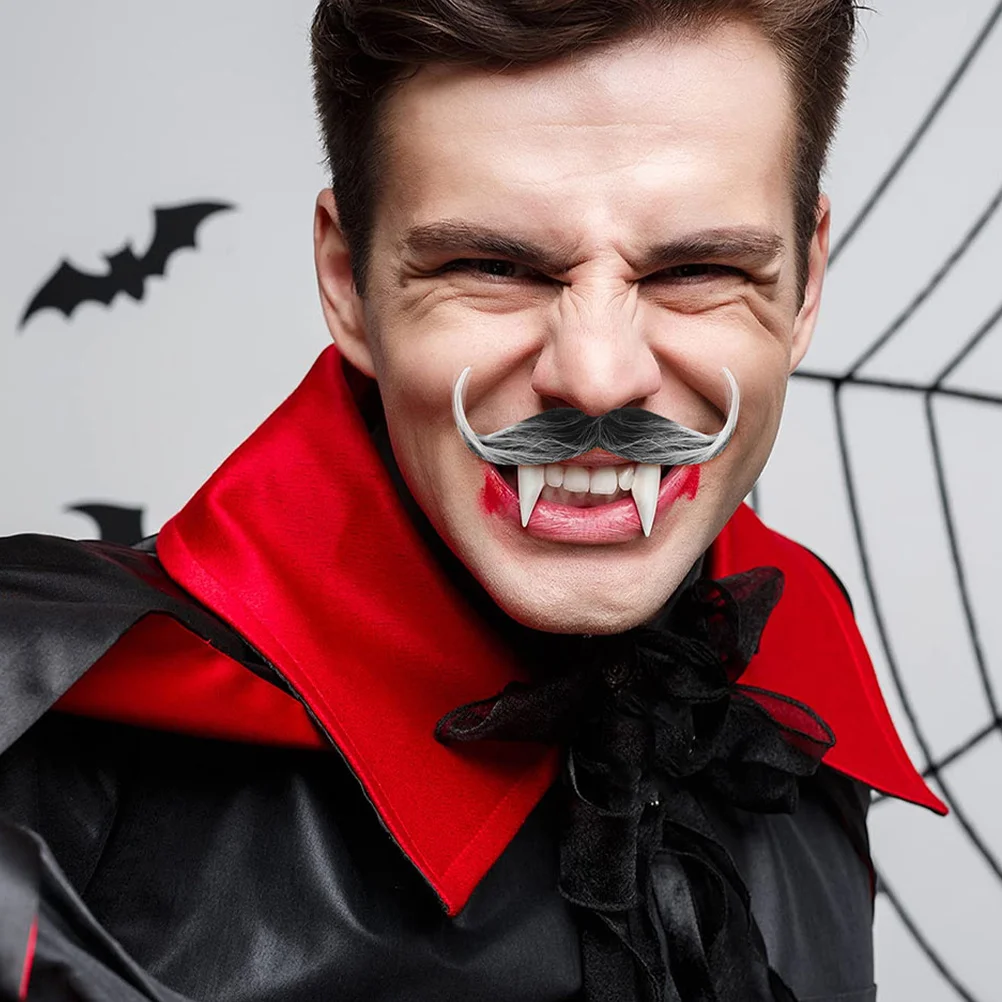 

4 шт., искусственные усы, вечерние, реалистичные накладные волосы на лице для мужчин, наряд для бороды, новинка, реквизит для бороды, костюм для косплея на Хэллоуин