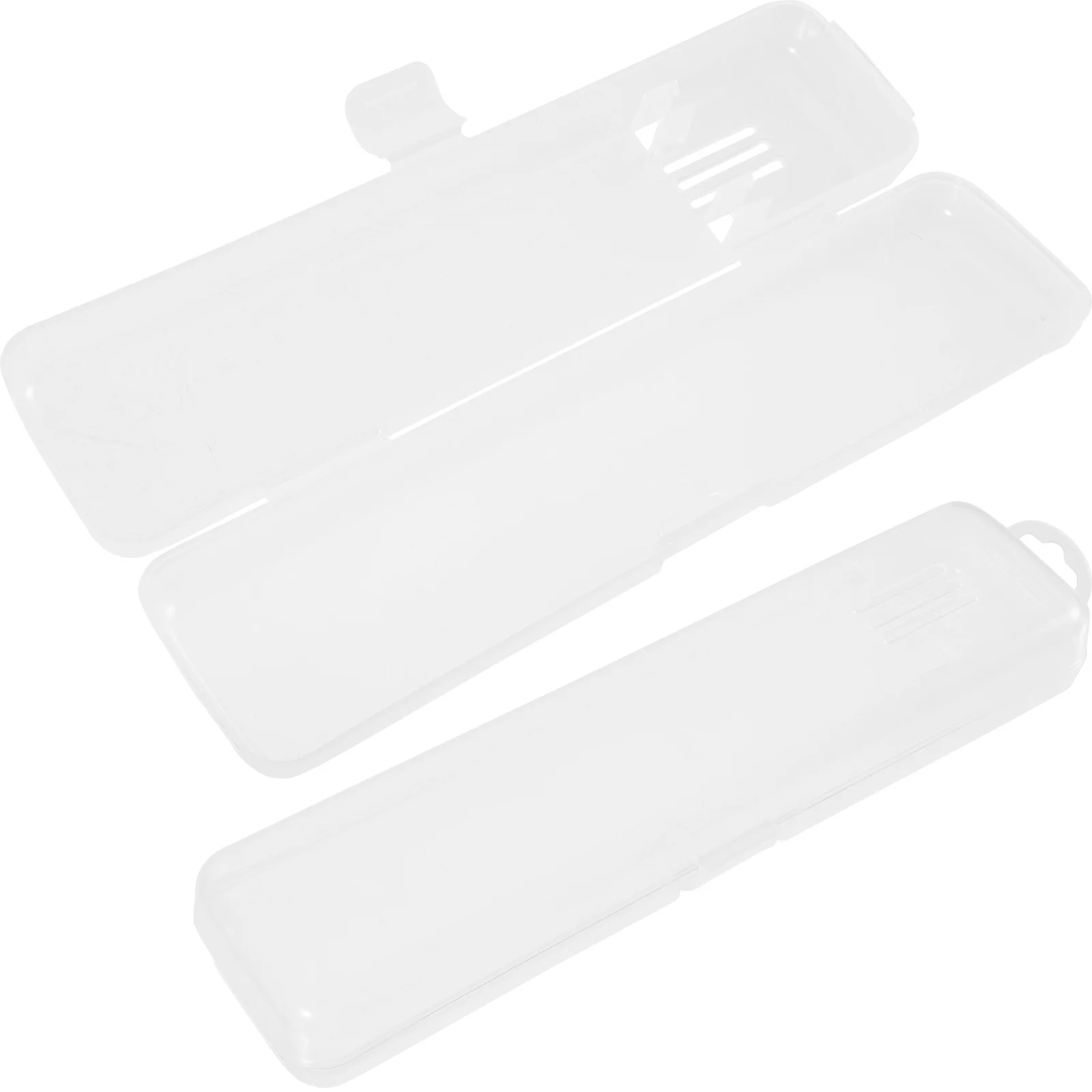 قطعتان من حاوية فرشاة الأسنان للسفر، حقيبة تخزين معجون الأسنان البلاستيكية المحمولة، تصميم مدمج لأعمال التخييم في الهواء الطلق #4