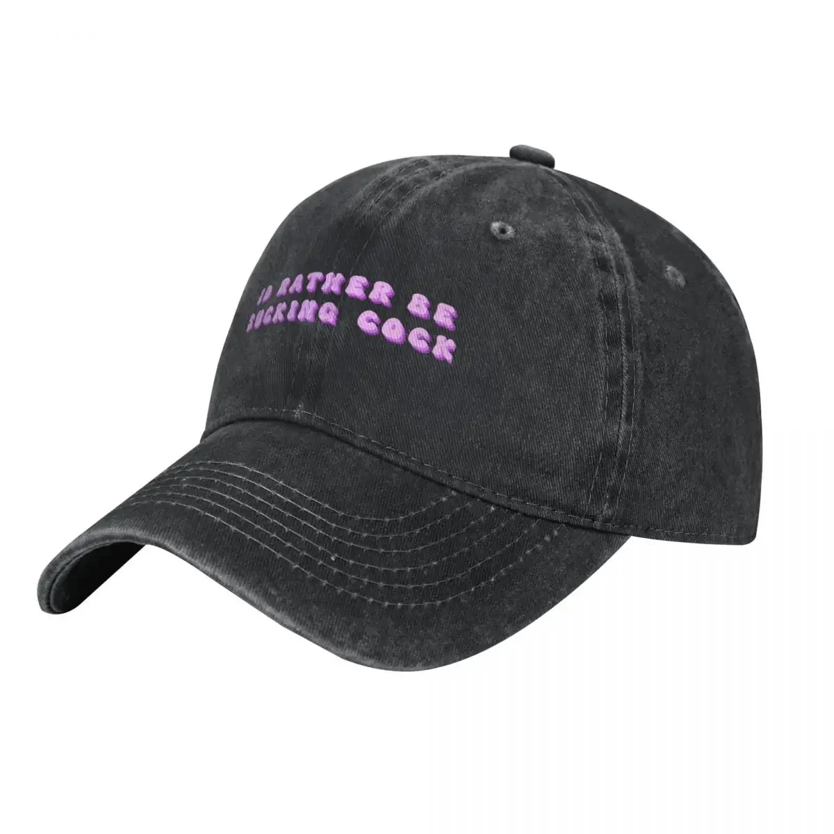 I'd Rather Be Sucking Cock Groovy Purple Retro Baseball Cap Luxury Man Hat Visor Women's Golf Wear Men's