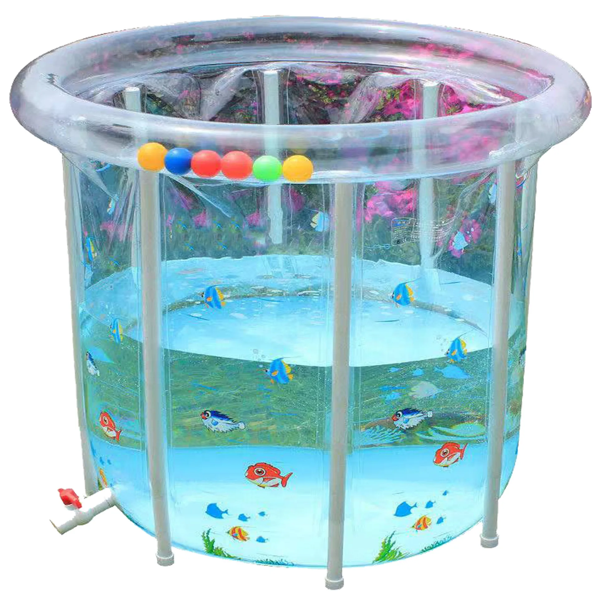 Bañera inflable para bebé, piscina de ducha portátil, bañera transparente de agua infantil