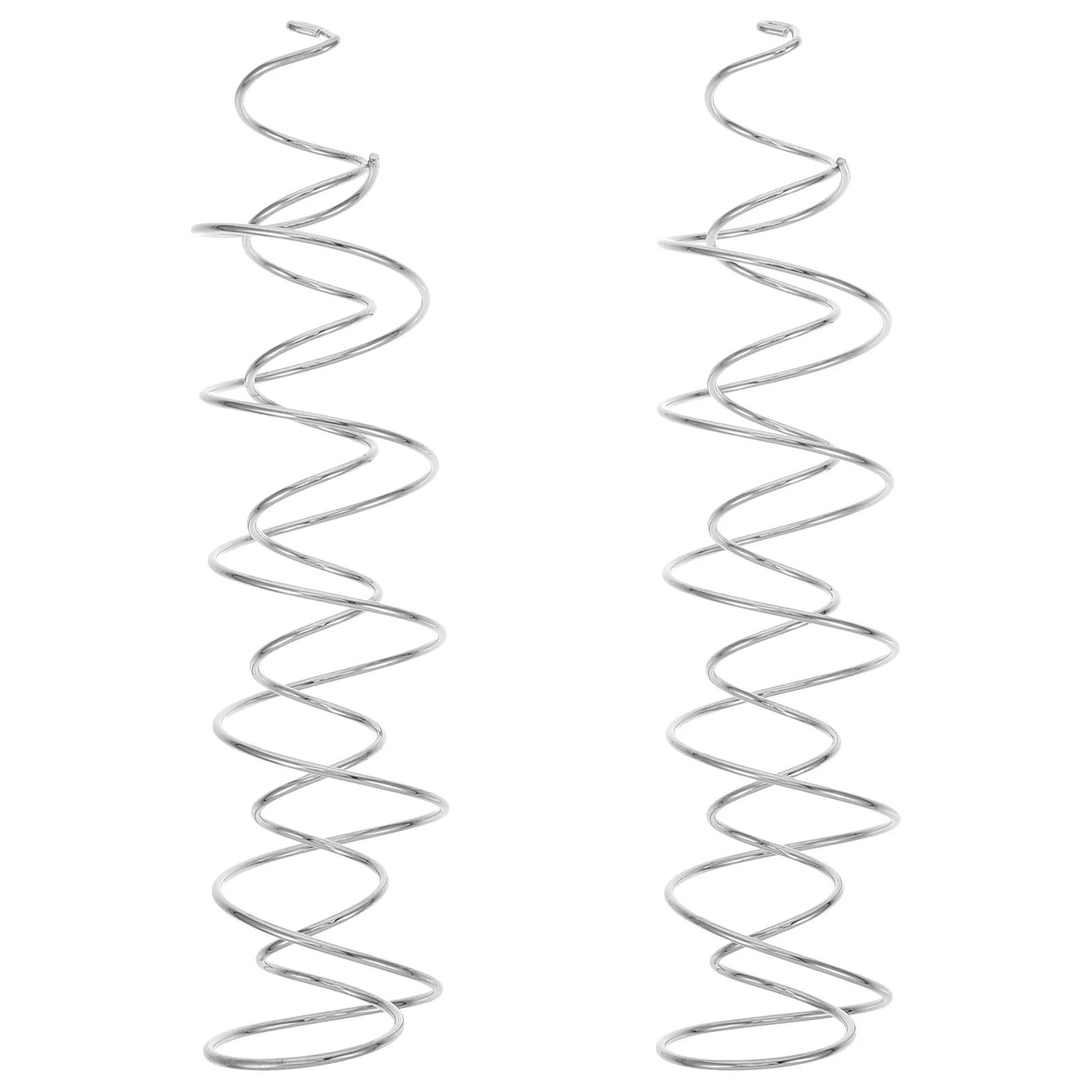 

2 Pcs Wind Chimes Spiral Ornament Pendant 3d Rotating Hanging Spinner Suite Garden Ornaments Silver Decor